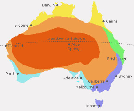 Australiens Klimazonen