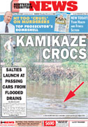 6. Februar 2006: Krokodil fällt Auto im Northern Territory an